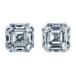 asscher cut diamonds matched pairs side stones leon mege