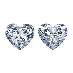 heart shape leon mege side stones diamonds matching pairs three stone engagement